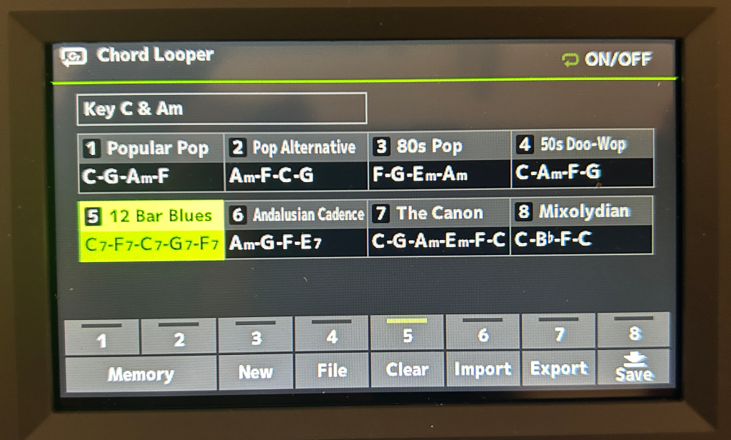 PSR-SX620: Chord Looper