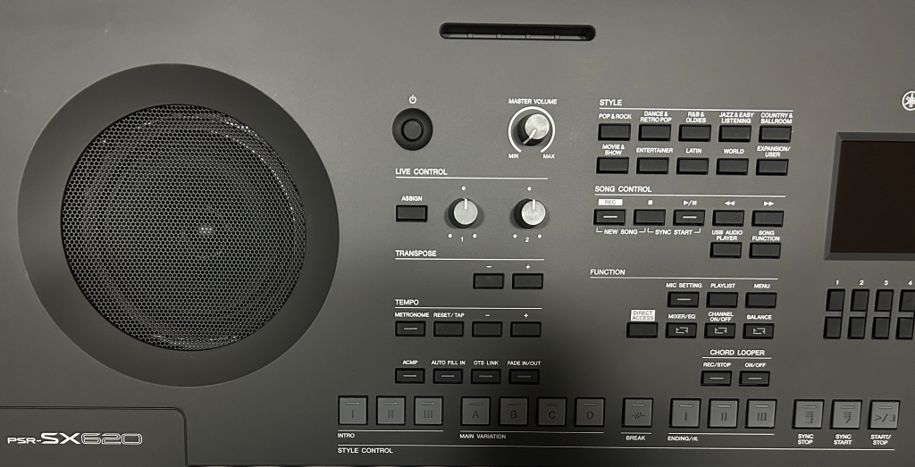 PSR-SX620: UI Left